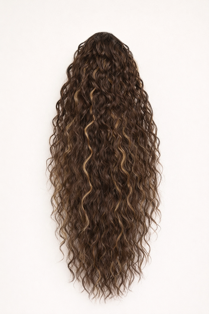 Layered Natural Wavy Claw Clip Ponytail