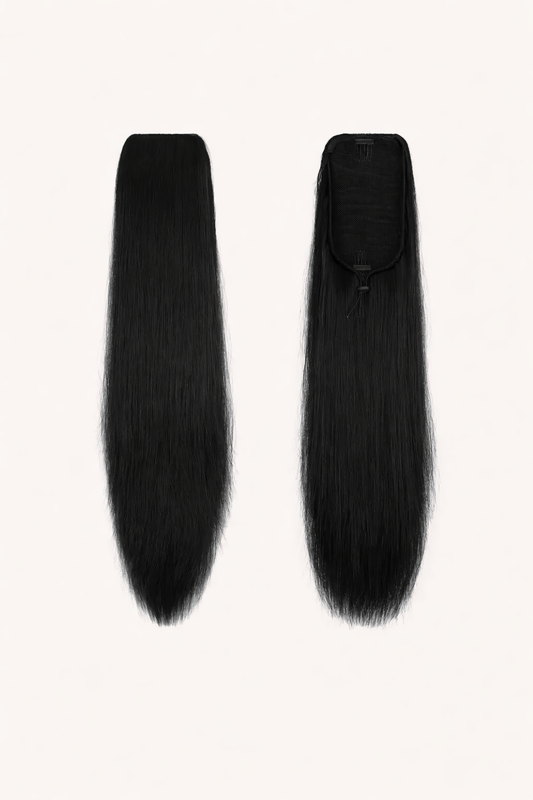 Long Straight Drawstring Ponytail
