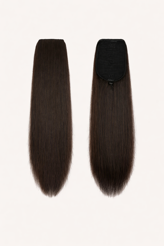 Long Straight Drawstring Ponytail